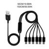 USB2.0 Type A Male to 6 Type-C UsbC Male Y Splitter Data Sync and Charging Connector Adapter Cable 0.5m/1.5m