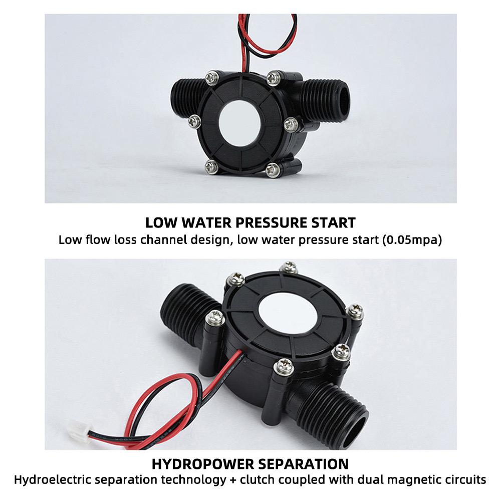 Small Water Turbine Generator DC Water Pump 5V 12V 0-80V With Voltage Stabilizing Mobile Phone Charging Lighting Wastewater Util