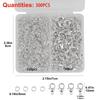 300pcs/box Silver Color Lobster Clasps And Open Rings Bracelets Necklaces Connector DIY Jewelry Making Accessories Supplies Kit