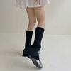 New Solid Color Leg Covers Straps Design Warm Foot Cover Knitted Leg Warmers