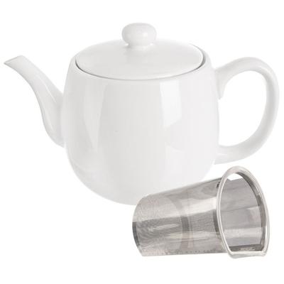 Dzbanek Porcelanowy Z Zaparzaczem Sitkiem Do Herbaty Ziół Naparów Zaparzacz