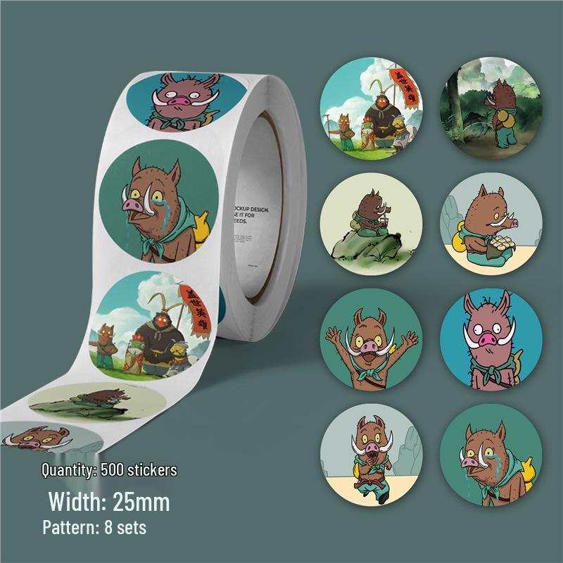 500 Classic Mountain & Sea Roll Stickers: Creative Sand Painting Cartoon for Fun DIY Journals