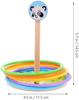 DECORNIJIA Ring Toss Game Set for Kids, Outdoor Family Game Toy, Cartoon Design with Smooth Edges, Durable Plastic Educational Play
