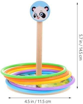 DECORNIJIA Ring Toss Game Set for Kids, Outdoor Family Game Toy, Cartoon Design with Smooth Edges, Durable Plastic Educational Play