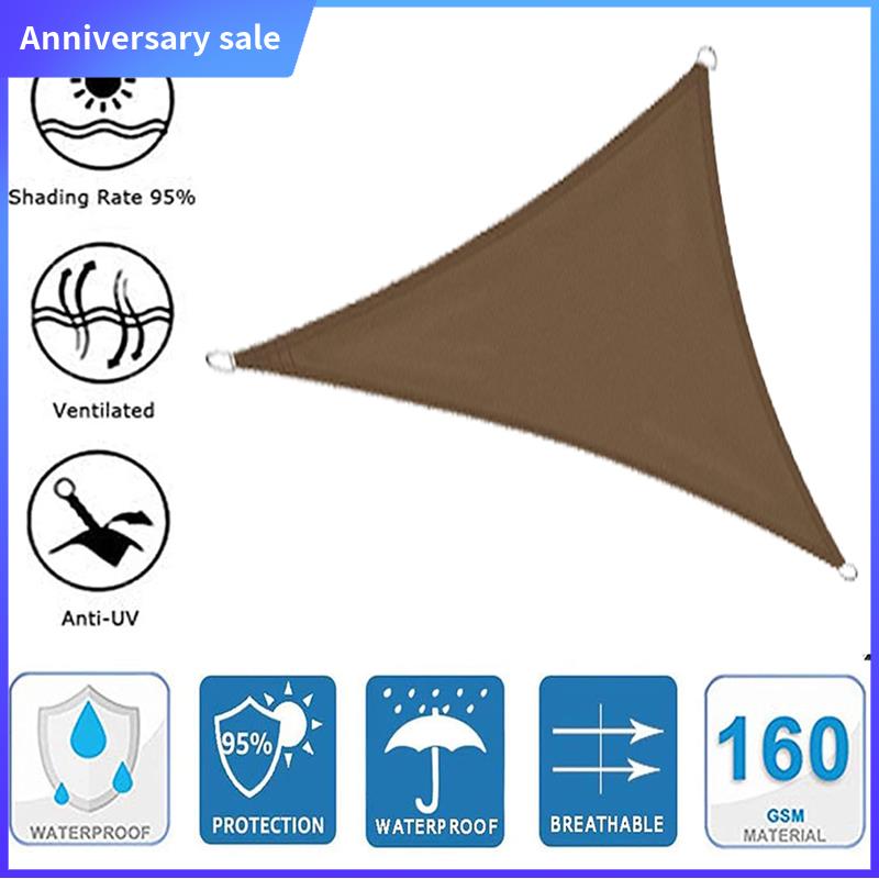 AD23-Sun Shade Sail Triangle Sun Shade Cloth Waterproof Canopy For Lawn Garden Outdoor Activities Patio Backyard Lawn