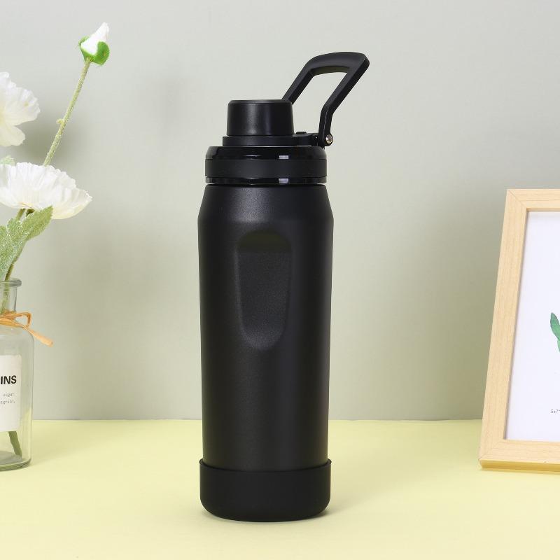 Insulated Cup Handheld Travel Mug with Silicone Cover Space Bottle Portable Outdoor Sports Water Bottle