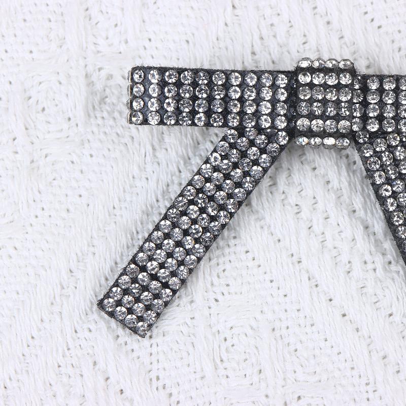 Handmade Pu Rhinestone Bow Brooches For Women Unisex Knot Pins Event Party New Vintage Gifts Backpack Decoration