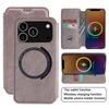 For iPhone 17 Pro Case Compatible with MagSafe Wallet Stand Leather Flip Phone Cover