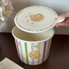 Cartoon Bear Cute Instant Noodle Bucket Household Storage Tank Large Capacity Ceramic Bowl Soup Bowl High Value Student Instant Noodle Bowl