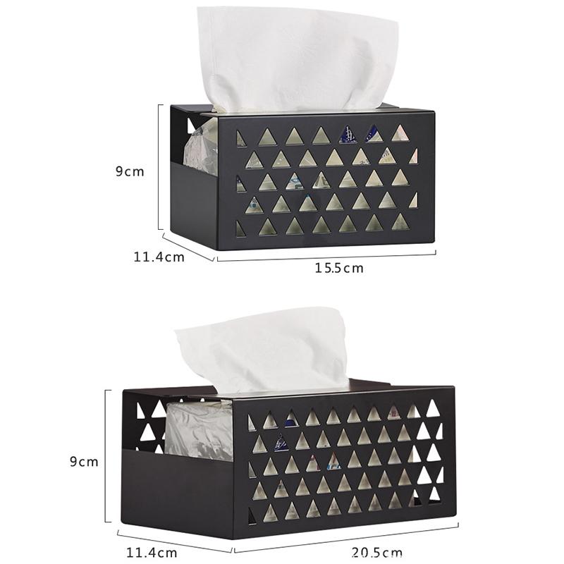 Kitchen Tissue Boxes Home Iron Multifunctional Office Crafts Seat Type Toilet Paper Storage Case Bedroom Metal Tissue Dispenser