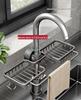 Kitchen Faucet Sink Storage Rack for Sponges, Rags, and Vegetables