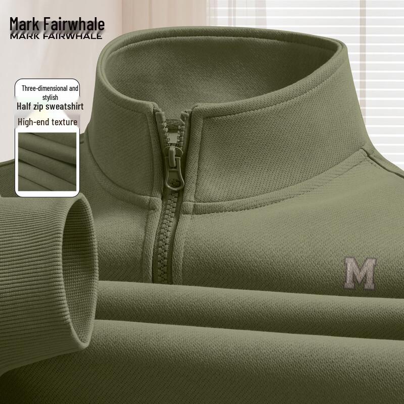 

FAIRWHALE Men s 2025 Spring/Autumn Stand Collar Loose Fit Sweatshirt 3XL