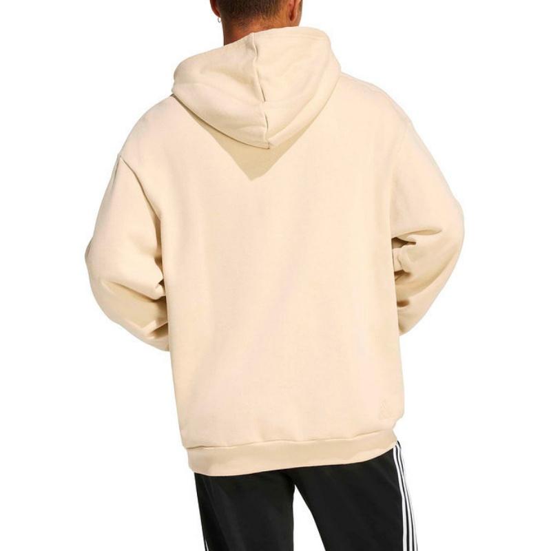 adidas Men's Casual Embroidered Logo Hoodie Beige JZ5066