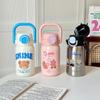 Cute Ins Wind Thermos Cup, New High-value Large-capacity Stainless Steel Water Cup, Student Double Drink, Portable Going Out Cup