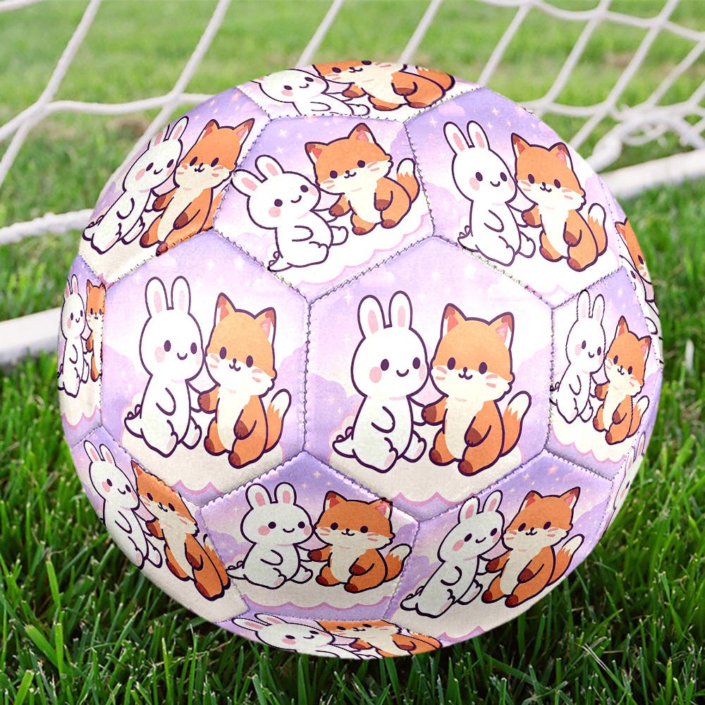 1pc Cute Animal Friends Size 5 Soccer Ball Professional Match Training Football Indoor &Outdoor Sports Ball Training Ball Lightweight Durable Y3