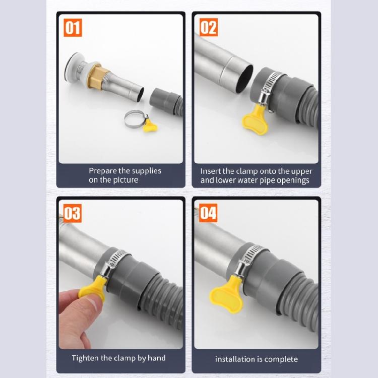 Corrosion Resistant 70cm/100cm PVC Drain Hose Flexible Plumbing Pipe Bendable Pipe for Bathroom & Kitchen Application