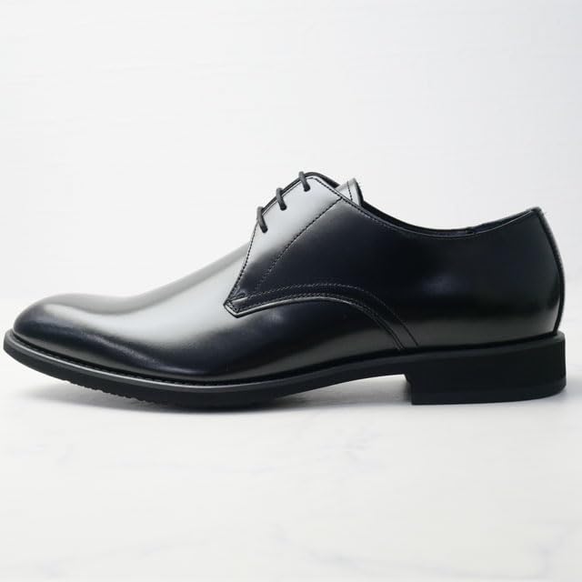 Kenford KP26 Genuine Leather Business Shoes, Plain Toe, Made by Regal, Men's, Black, Size 25.5cm