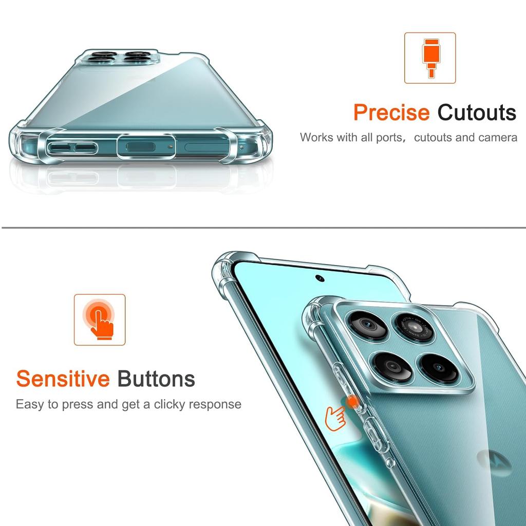 Four Corners Shockproof Airbag TPU Case for Motorola Moto G56 G86 Power 5G Protective Cover Frame Capa Fundas Coque