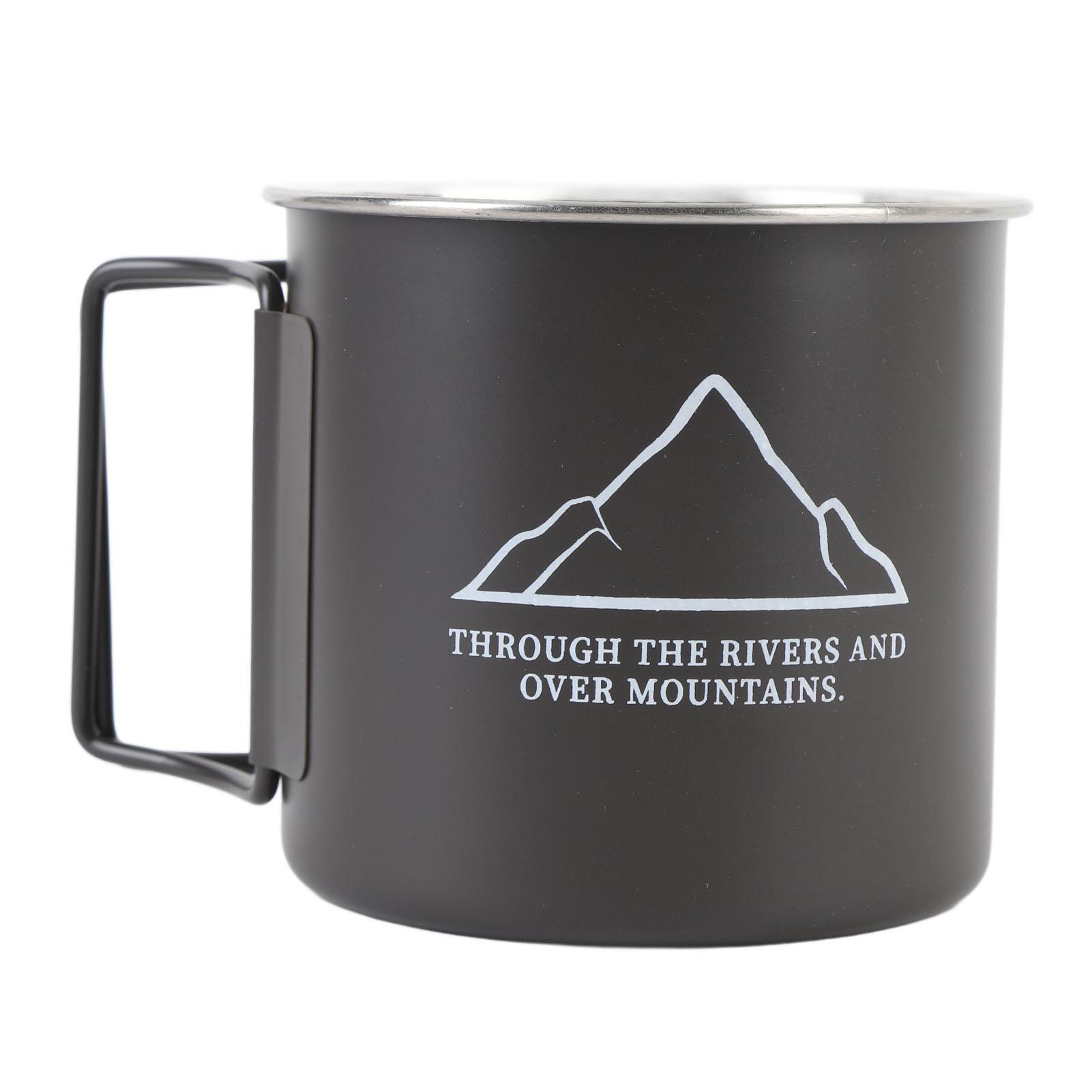 

Походная кружка для питья, портативная кофейная кружка из нержавеющей стали 304 для кемпинга на открытом воздухе, пеших прогулок, 300 мл, черная L(for 6.5-9kg)