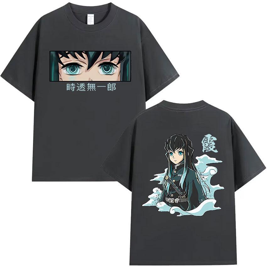 Anime Muichiro Tokito Graphic T Shirt Mens Women Clothing Retro Oversized T Shirts Summer O-Neck Short Sleeve T-Shirt Streetwear