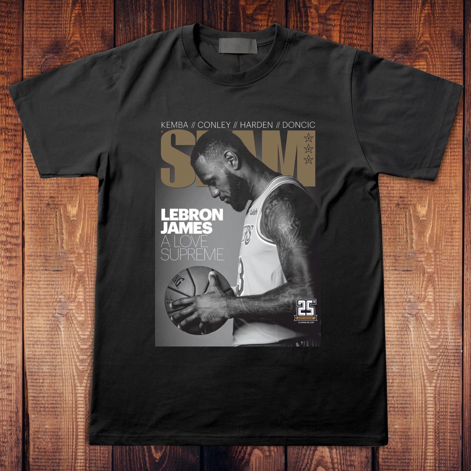 LEBRON JAMES SLAM COVER UNISEX T SHIRT LAKERS L