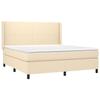 Sommier à lattes - Maison Exclusive - 180x200 cm - Tissu Crème - LED Colorée