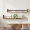 Corner Bookshelf Wall Shelf Set of 2, Book Floating Shelf, Bookshelf, Bedroom Plant Shelf, Living Room, Bathroom, Upright Shelf, 80x16x14 Cm