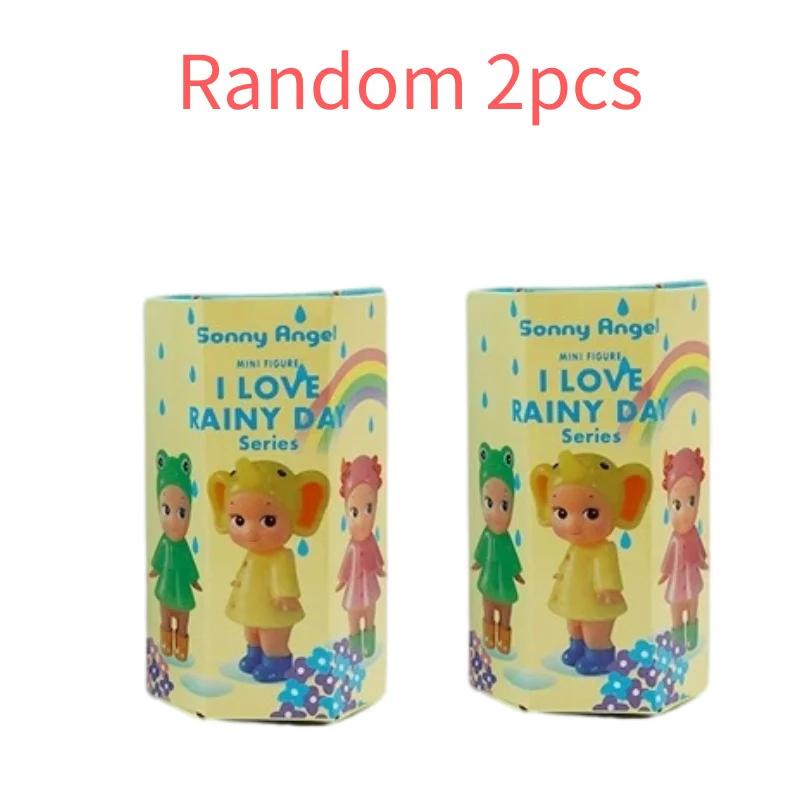 Sonny Angel Série Miluji deštivý den Tajemná slepá krabička Kawaii Vinylová mini figurka Stolní dekorace Dívky Děti Příslušenství Dárek k narozeninám