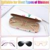 1Pcs Eyeglasses Case, Portable Hard Shell Protective Case for Glasses with Cleaning Cloth
