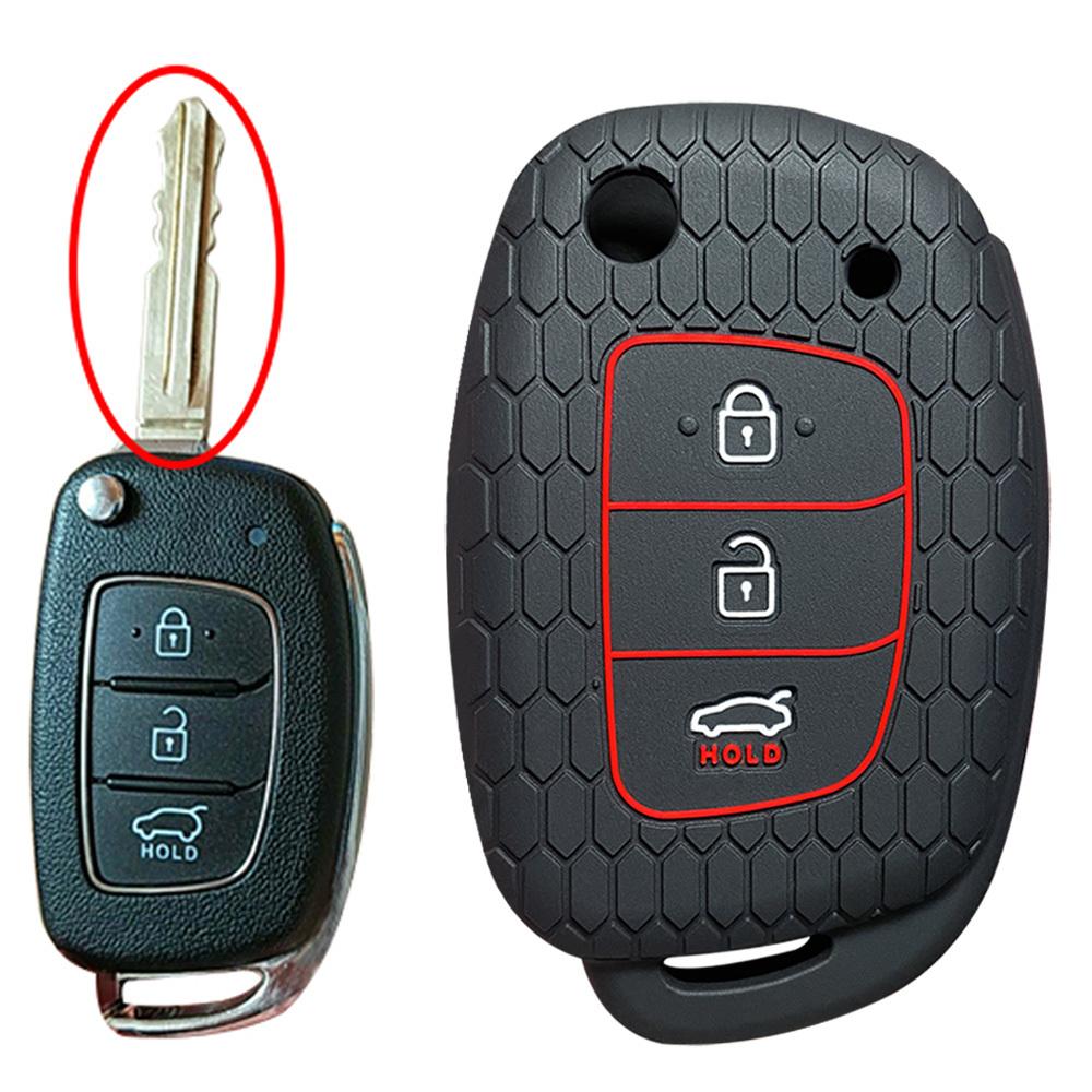 

3 Button Silicone Flip Car Key Case For Hyundai Solaris Verna Elantra Santa Fe I10 I20 I30 I35 I40 IX35 IX45 Creta Tucson Accent