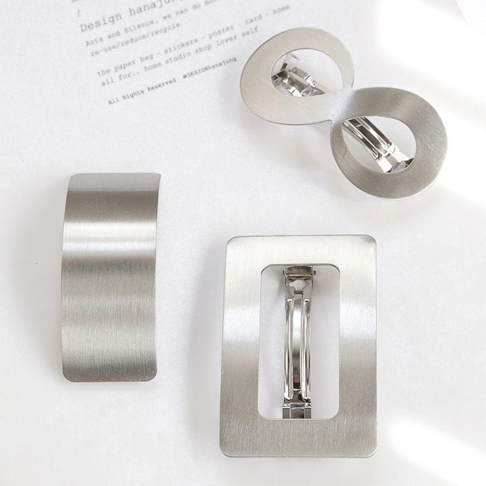 Korean Fashion Metal Holder Geometric Barrette Ponytail Clips Hairgrips Hair Accessories Hair Clips