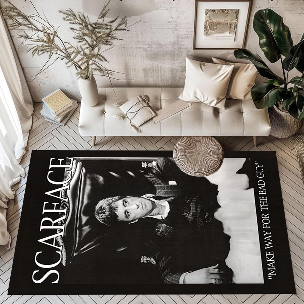 Scarface Style Square rugs are a great choice for living rooms, bedrooms, home décor, and as gifts.