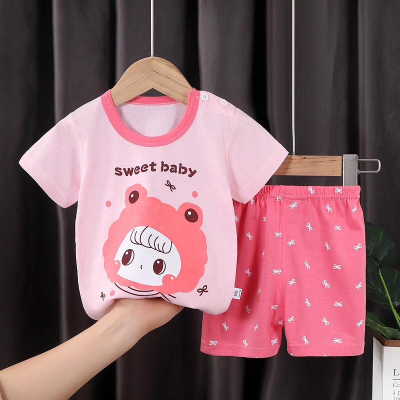 2PCS Kids Clothes Children's Sets Boys Girl T-shirt Shorts Summer Cotton Short Sleeve Baby Children Clothing Toddler Suit