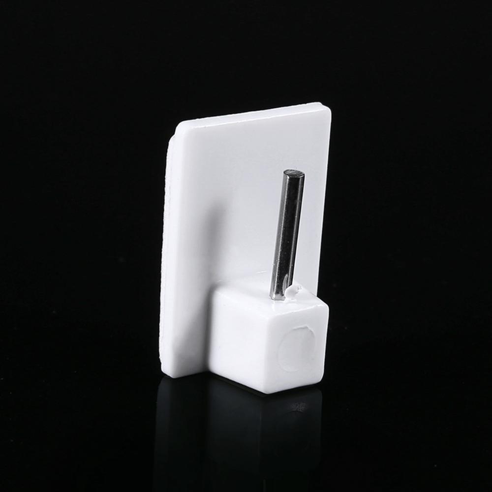 Home Practical Rectangle Self-adhesive Drapes Holder Storage Hanger Curtain Buckle Wall Hooks