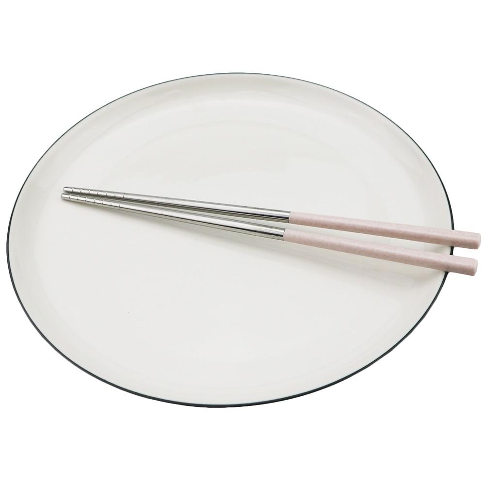 1 pár opakovaně použitelných hůlek 23 cm 18/10 hůlky z nerezové oceli Nádobí Hůlky s protiskluzovou hlavou Nádobí Hůlky na jídlo