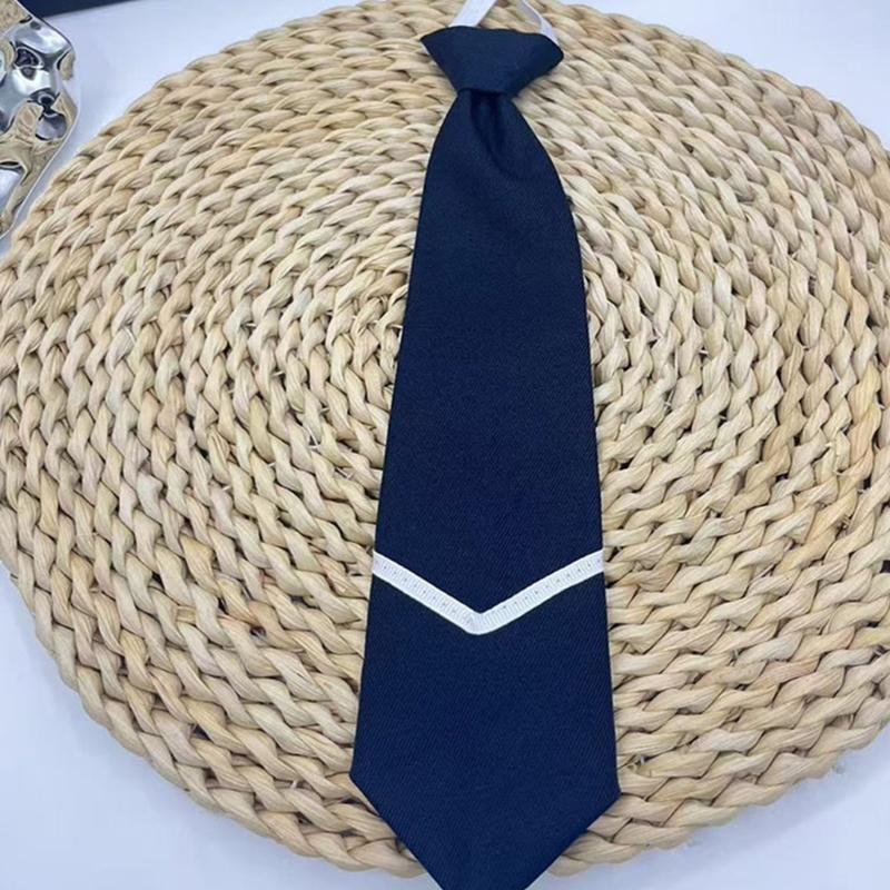 Clip On Necktie For Men Women Kids Classical Polyester Tie With Easy Snap Button For Business Casual Event