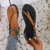 Ciabatte alla moda europee e americane taglia grande a fondo piatto da donna nuovi modelli di tendenza per il commercio estero punta rotonda scarpe da spiaggia all'ingrosso