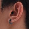 Stainless Steel Jewelry Anti Allergy Hoop Earrings Women Man Simple For Dad  Mom Boyfriend Girlfriend Valentine's Day Gift
