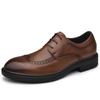 Fashion Men Genuine Cow Leather Brogue Wedding Business Mens Casual Flats Shoes Luxury Brand Oxford Shoes for Men's Shoes Platform Shoes