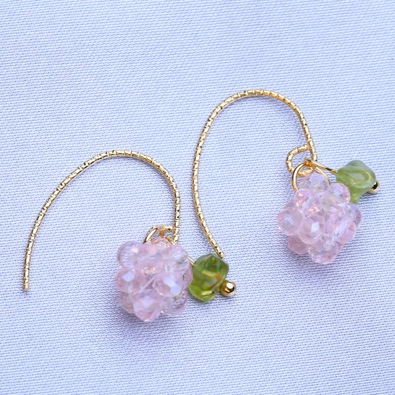 

FEEYOO розовые серьги для женщин, модные серьги, ювелирные изделия, свадебные длинные серьги-капли золотой