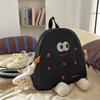Schoolbag Cartoon Cookies Small School Bag Female Japanese Ins Ugly Cute Corduroy Niche Cute Backpack Going Out Backpack