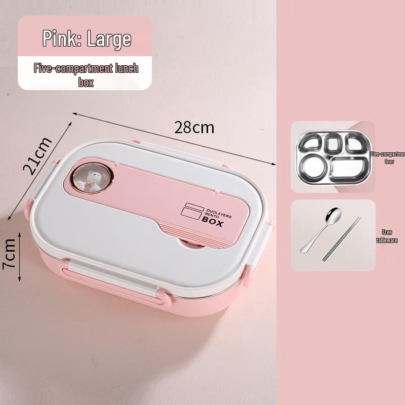 Portable 304 Stainless Steel Insulated Divided Lunch Box