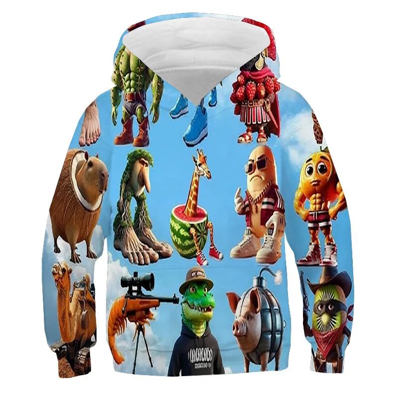 Felpa Casual con Cappuccio Italian Brainrot Shimpanzinni Bananini Tralalero Tralala Felpa Teen con Cappuccio Sport Maniche Lunghe Felpe Vogue