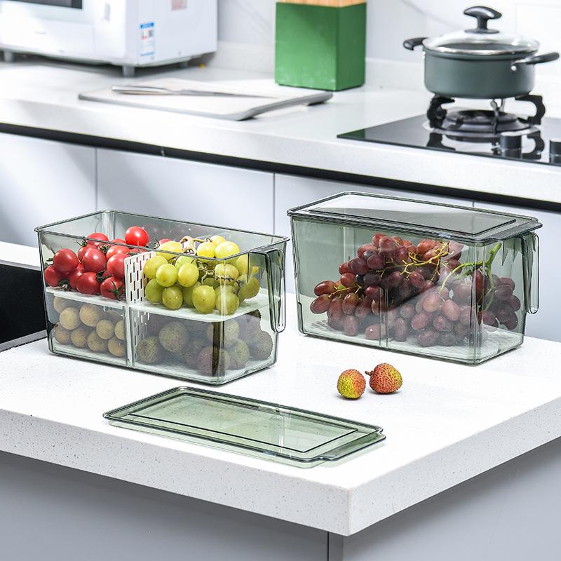 Multipurpose Transparent Fresh-Keeping Storage Box for Melons, Fruits, and Vegetables