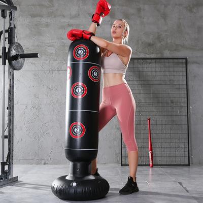 Inflatable Boxing Bag  PVC Material Boxing Target Bag Freestanding with Instant Bounce Back Movement for Kids and Adult
