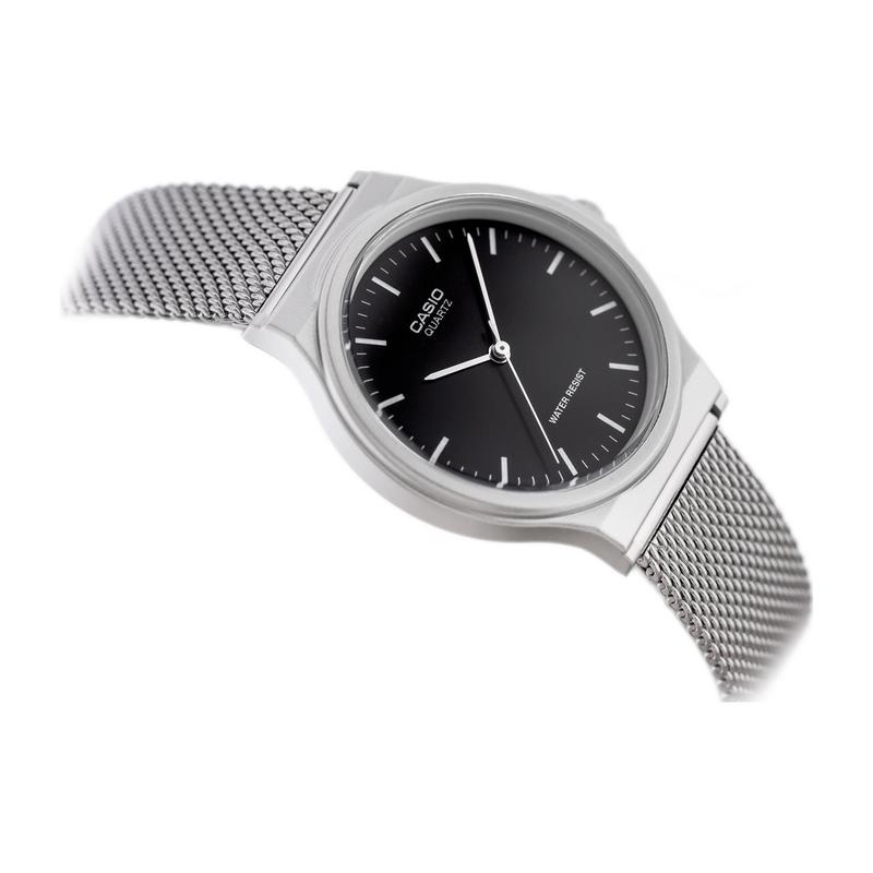 Casio YOUTH Series-disk Three-hand Fashion Simple Business Versatile Unisex Classic Pointer Waterproof Quartz Movement Stainless Steel Strap MQ-24M-1E