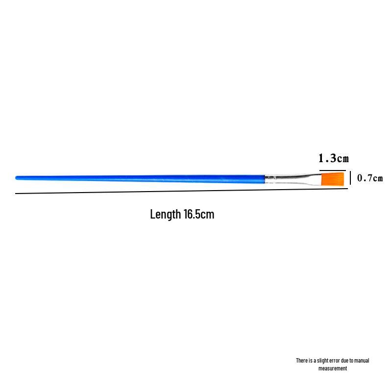 Nylon Flat Head Acrylic Paint Brush Set for Kids - Fine Tip Liner for Digital Art & Crafts