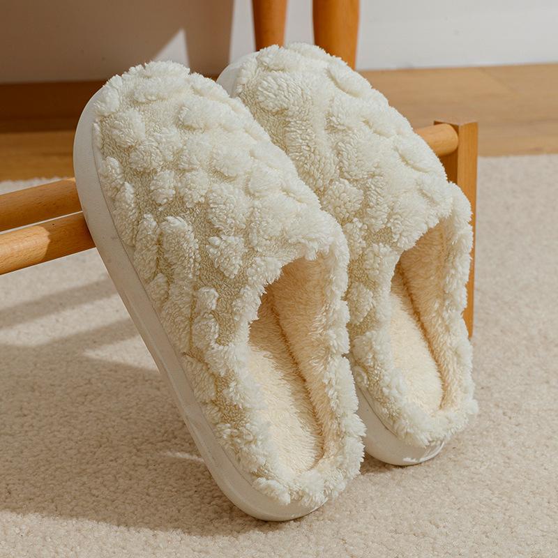 Autumn and Winter Cotton Slippers Thickened Warm Plush Slippers Office Cotton Mop