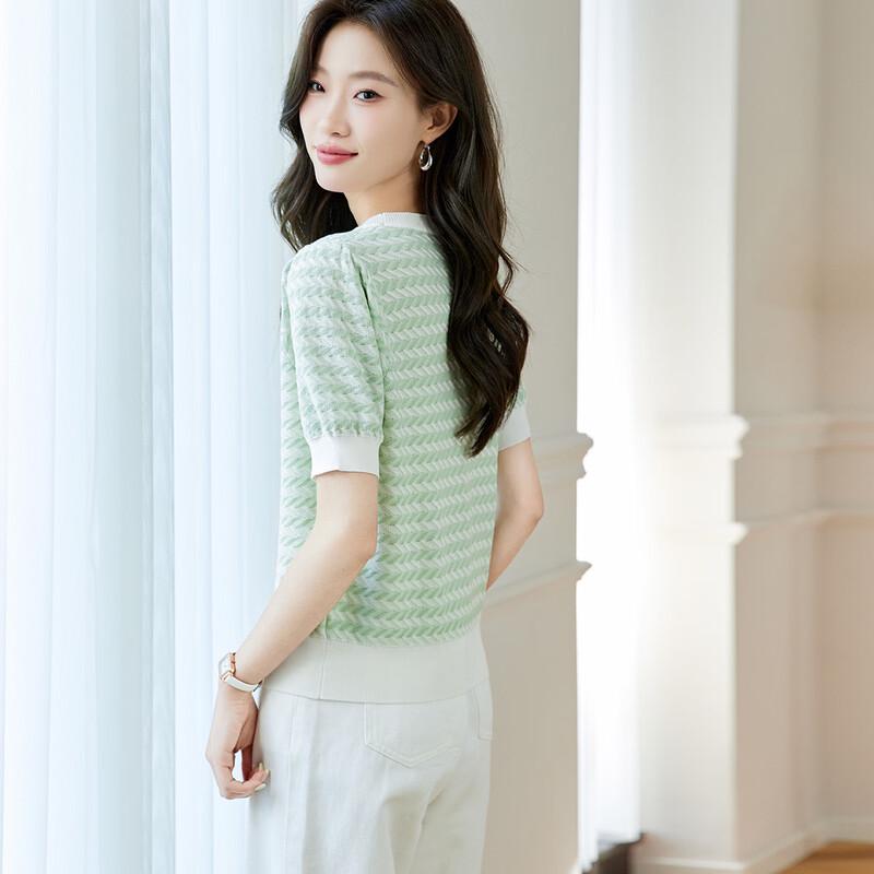 Srcr Women's Silk Blend Short Sleeve Knit T-Shirt