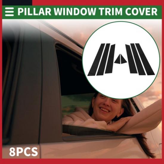 Pack of 1 For Nissan Murano 2009-2015 Door Pillar Window Trim Anti Scratch Black